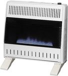 ProCom ML300TBA-B Ventless Propane Gas Blue Flame Space Heater with Thermostat Control for Home and Office Use, 30000 BTU, Heats Up to 1400 Sq. Ft., includes Wall Mount and Base Feet, White