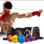 Boxing Reflex Balls Ultimate Set of 7 – Boxing Balls with Varying Weights and Sizes from Beginner to Pro - with 2 Adjustable Headbands to Improve Speed and Hand-Eye Coordination for Men, Kids