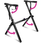 Liquid Stands Piano Keyboard Stand - Z Style Adjustable Digital Piano Stand - Fits 54-88 Key Electric Piano Stand - Portable Heavy Duty Music Stand for Kids and Adults - Sturdy Musical Keyboard Stand