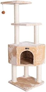 Armarkat 3 Levels Real Wood Cat Tower for Kittens Play 48 Height Beige A4801