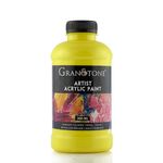 GRANOTONE Acrylic Colour Art and Craft Paint, DIY Paint, Rich Pigment, Non-Craking Paint for Canvas, Wood, Leather, Earthenware, Metal 500 ml (LEMON YELLOW)