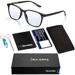 BLU ARMA® Blue Light Glasses for Men & Women with Glasses case – Reading Glasses - Gaming Glasses to Prevent Migraine, Eye Strain, and Improve Sleep – UV 400 Protection - CE & FDA Certified