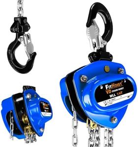 FITHOIST Chain Hoist 1/4 Ton 550lbs Capacity 10FT Mini Hand Chain Block Hoist with 2 Heavy Duty Hooks Heavy Duty Pulley Hoist for Garages Warehouse Automotive Machinery