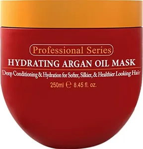 Arvazallia Hydrating Argan Oil Hair Mask and Deep Conditioner for Dry or Damaged Hair (8.45 oz Jar)