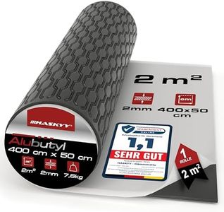 HASKYY 2mm 2qm Alubutyl BLACK Anti Dröhn Dämmmatte selbstklebend Auto Dämmung - KFZ Lärmschutz, Schalldämmung und Schallschutz -