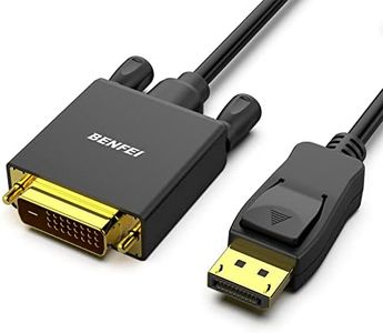 BENFEI DisplayPort to DVI 1.8 Meter Cable, DisplayPort to DVI Adapter Male to Male Gold-Plated Cord Cable for Lenovo, Dell, HP and Other Brand