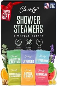 Cleverfy Aromatherapy Shower Steamers for Men - Pack of 6 Shower Bombs with Essential Oils. Self Care Birthday Gifts for Men and Valentines Day Gifts for Him.