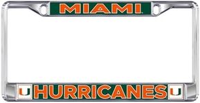 Decorvo MIami License Plate Frame - University of Miami Hurricanes Car Truck Accessory