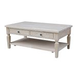 IC International Concepts Vista Coffee, Unfinished Accent Table