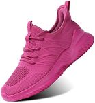 Womens Ladies Walking Running Shoes Slip On Lightweight Casual Tennis Sneakers Girls Kids Zapatos de Mujer Rose