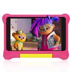 RIYTISFY 7 Inch Kids Tablet, Android 13 tablet for kids with Quad Core Processor, 5GB RAM 32GB ROM 128GB MicroSD, 2500mAh Battery, WiFi, Bluetooth, Type-C, Kids Tablets with Dual Camera (Pink)