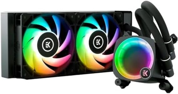 EKWB EK Nucleus AIO CR240 Lux D-RGB All-in-One Liquid CPU Kühler mit EK FPT Lüftern, Wasserkühlung Computerteile, 120 mm Lüfter, kompatibel mit den esten Intel & AMD CPUs