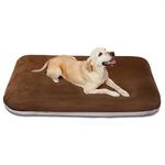 Magic Dog Super Soft Large Dog Bed, 39 Inches Big Dog Beds Orthopedic Foam Pet Beds with Anti Slip Bottom, Dog Sleeping Mattress with Removable and Washable Cover, Dark Brown