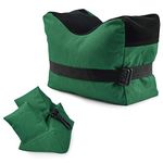 Feyachi Shooting Rest Bags Target Sports Shooting Bench Rest Front & Rear Support SandBag Stand Holders for Gun Rifle Shooting Hunting Photography - Unfilled Green