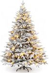 5ft Pre-Lit Snow Flocked Christmas 