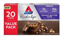 Atkins Endulge Treat Peanut Butter Cups. Rich Milk Chocolate Flavored Cup & Creamy Peanut Butter. Keto-Friendly. Value Pack, 20 Count (Pack of 1)