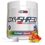 EHPlabs OxyShred Thermogenic Pre Workout Powde Pre Workout Powder with L Glutamine & Acetyl L Carnitine, Energy Boost Drink - Gummy Snake, 60 Servings