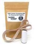 Super Strop 1x30 inch Leather Honing Strop Belt with White Buffing Compound fits 1x30 Powered Belt Sanders