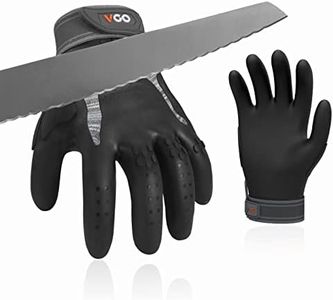 Vgo... NGG X1 Seamless Utility Gloves,Cut Resistant Safety Work Gloves,HPPE Anti-cut Liner,EN388 level C,ANSI level A3,Anti-slip Palm Mechanic Gloves(XL,Black,TP1112HY)