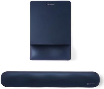 UnivoColors Design-Wave Set of Keyboad Wrist Rest & Mouce Pad,Artificial Sheepskin+Memory Foam+Ergonomic+Anti-Slip Gel, Resilience Support During Work and Gaming,Keyboard Accessory,Tangerine