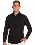 JACK & JONES Mens Sheridan Denim Shirt-Black XL