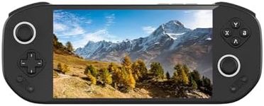 Mangmi Pocket Max Android Handheld Game Console, 7" 144Hz AMOLED Display, Snapdragon 865 8GB RAM 128GB Storage, Modular Magnetic Buttons, WiFi 6 Gaming Emulator with 8000mAh Battery (Black)