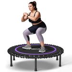 BCAN 40" Adult Fitness Trampoline with Durable Bungees, Stable & Quiet Exercise Rebounder,Great Mini Trampoline for Indoor/Garden Workout - Purple