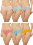 VIP Women's Cotton Solid Hipster Panties (Pack of 6) (Passion_Print