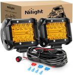 Nilight 2PC 4Inch Amber Led Pods Tr