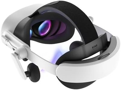 KIWI design Audio Head Strap with Battery for Meta/Oculus Quest 3/3S, K4 Duo DualFast Charging Headset, VR Accessories with Balanced Design for Enhanced Sound Effects & Playtime