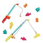 B. toys – Fishing Play Set for Kids – Magnetic Fishing Game – 2 Fishing Rods & 8 Sea Animals – Water Toys for Bath, Pool – 3 Years + – Little Fisher's Kit