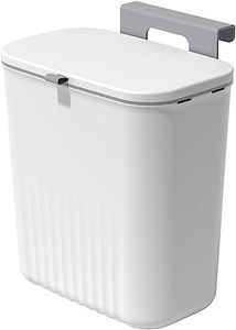 9L Hanging Kitchen Trash Can, Hanging Compost Bin, Hanging Trash Can for Kitchen, Hanging Kitchen Waste Bins, Hanging Trash Can with Lid, Plastic Small Hanging Trash Can,