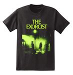 The Exorcist Men's Movie T-Shirt Vintage Movie Shirt - Horror Tee, Black, Small