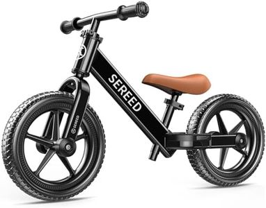 SEREED Toddler Balance Bike 2 Year Old, No Pedal Kids Bike Toys for 2-5 Years Old, Kids Bicycle with Tool-Free Adjustable Seat and Handlebar, Gift for 2-3 Boys Girls (Black)