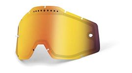 100% Racecraft/Accuri/STRTA Vented Dual Pane Lens Anti-Fog, Red, One Size