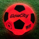 GlowCity Light Up LED Soccer Ball Blazing Red Edition