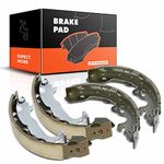 A-Premium Rear Ceramic Brake Shoe Set Compatible with Ford Focus 2000-2011 with Rear Brake Drum 4-PC Set