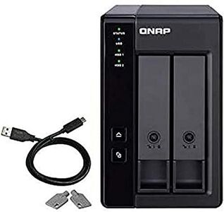 QNAP TR-002 2 Bay Desktop NAS Expansion - Optional Use as a Direct-Attached Storage Device