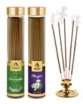 The Aroma Factory Mosquito Citronella & Mogra Agarbatti for Pooja,Luxury Incense Sticks,100% Herbal Fragrance Agarbathi, 0% Surphates (Bottle Pack of 2x100g)