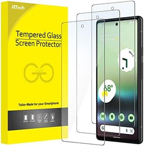 JETech Screen Protector for Google Pixel 6a 6.1-Inch, Fingerprint Compatible, Tempered Glass Film, HD Clear, 3-Pack