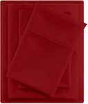 bedsheet for Hospital use | Bedsheets | Bed Sheet | chadar - Soft - 50 Flat Sheet with 50 Pillow Cover - Burgundy Solid - Single Size bedsheet