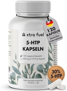 5-HTP - 120 Kapseln mit 200 mg 5-HTP pro Kapsel (hochdosiert) - 30% Extrakt aus natürlichem Griffonia Simplicifolia - laborgeprüft & vegan, pflanzliches 5?Hydroxytryptophan