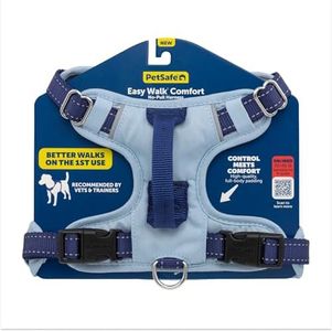 PetSafe Easy Walk Comfort No-Pull Dog Harness Full-Body Padding - Better Walks on The First Use - 5 Points of Adjustment Small/Medium, Blue