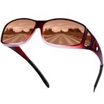 URUMQI Polarized Sunglasses Over Glasses, Wrap Around Sun Shades for Men Women, Lightweight TR90 Frame UV400 Protection