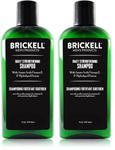 Brickell Men's Daily Strengthening Shampoo for Men, Natural and Organic Featuring Mint and Tea Tree Oil To Soothe Dry and Itchy Scalp, Sulfate Free and Paraben Free, 236 ml, Scented (Pack of 2)