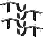 No Drill Curtain Rod Brackets Black