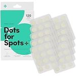 Dots for Spots Acne Patches - Pack of 120 Translucent Hydrocolloid Pimple Patch Spot Treatment Stickers for Face and Body - Fast-Acting, Vegan & Cruelty Free Skin Care