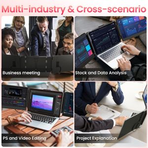 Grazz Triple Laptop Monitor – 14 Inch Portable Screen Extension