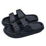 Women's Platform Sandals, Outdoor Beach Slides with Arch Support Comfortable Slides, Women Summer Buckles Slip-On Sandals, Lightweight Non Slip | Adjustable Buckle | Ultra Cushion