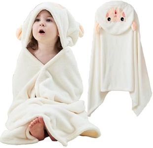 Premium Ultra-Soft Baby Hooded Towel - Organic Baby Bath Towel with Unique Design - Rayon from Bamboo Hooded Baby Towels for Newborn to Toddler - Perfect as Baby Gifts